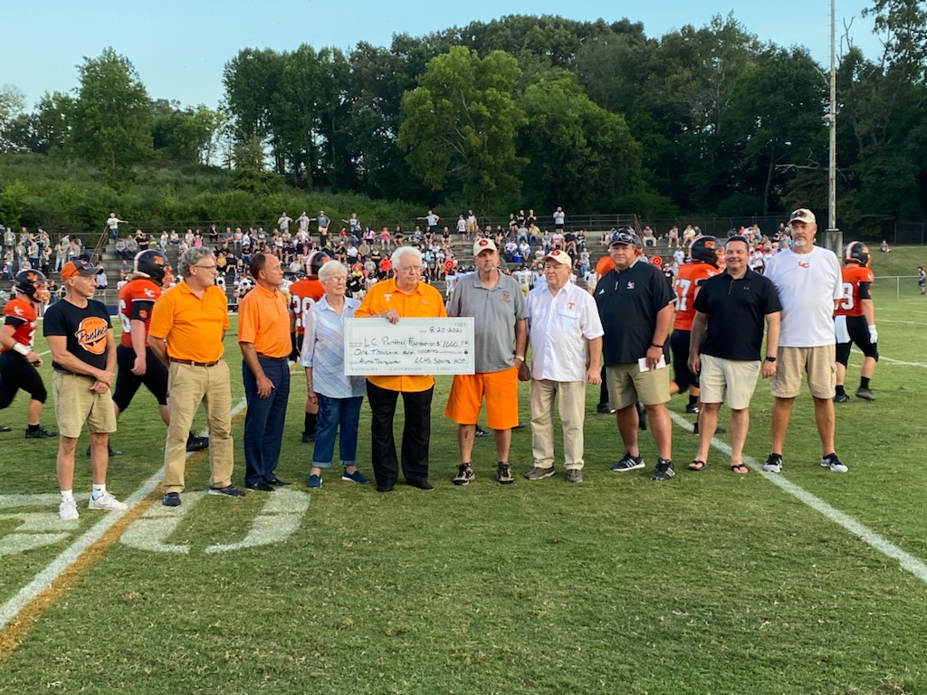 LCPF Donation Lenoir City Hall of Fame donates to Panther Foundation